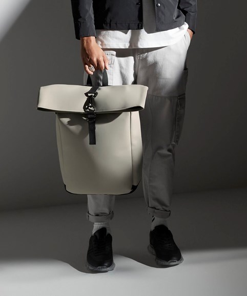 Matte PU rolltop backpack